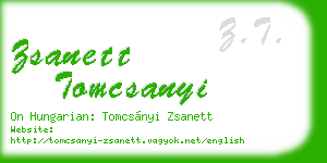 zsanett tomcsanyi business card